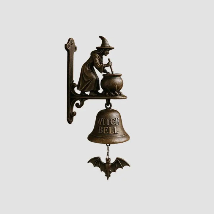 Türglocke Hexe Gusseisen Antik-Bronze