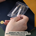 Jewelry Organizer Book with 30 Transparent Pockets