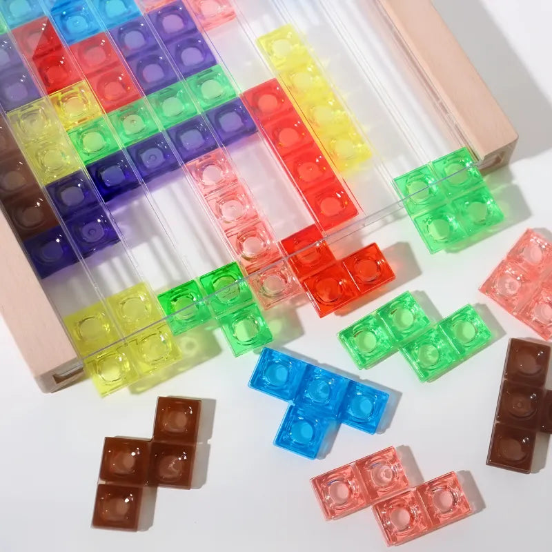 Wooden puzzle blocks for children from 2 years – Montessori educational toy