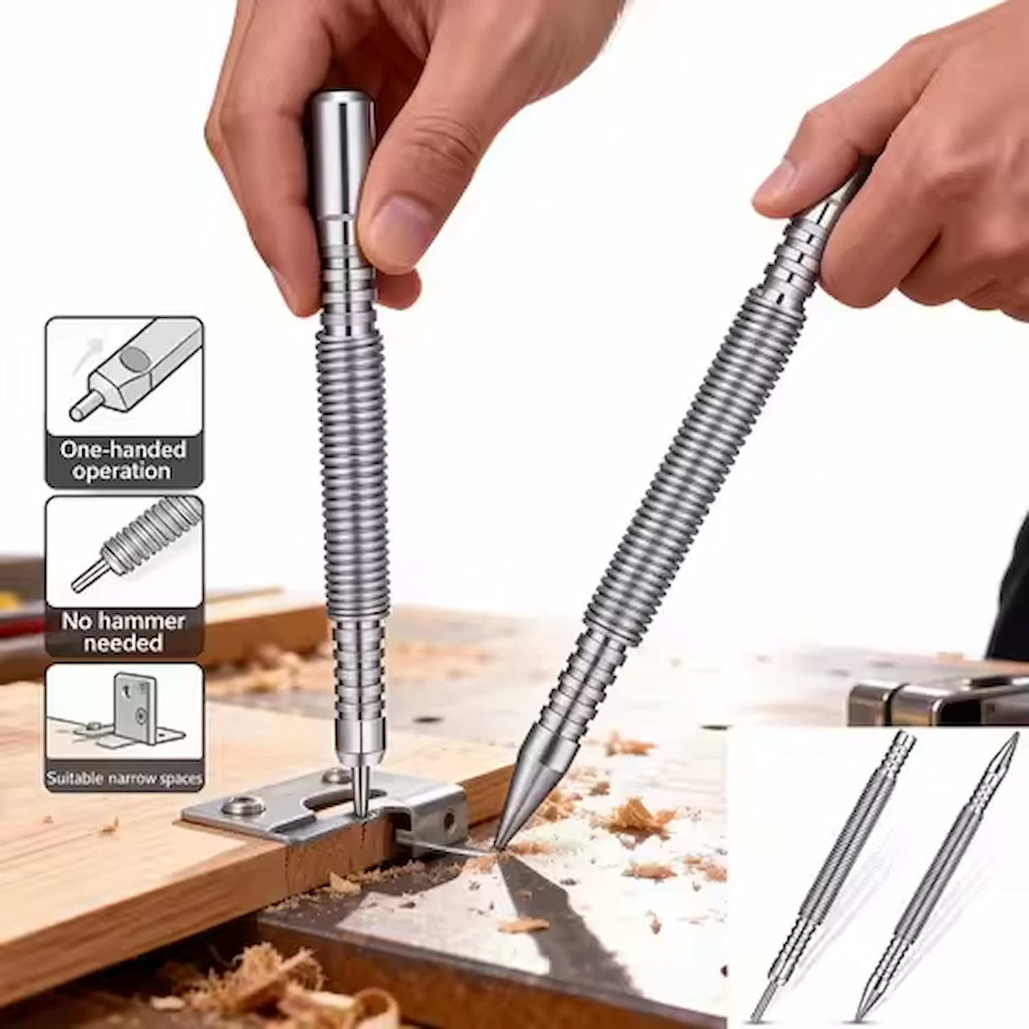 Feather strike needle with replaceable tips