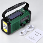 Notfallradio mit Kurbel, Solar und Powerbank-Funktion