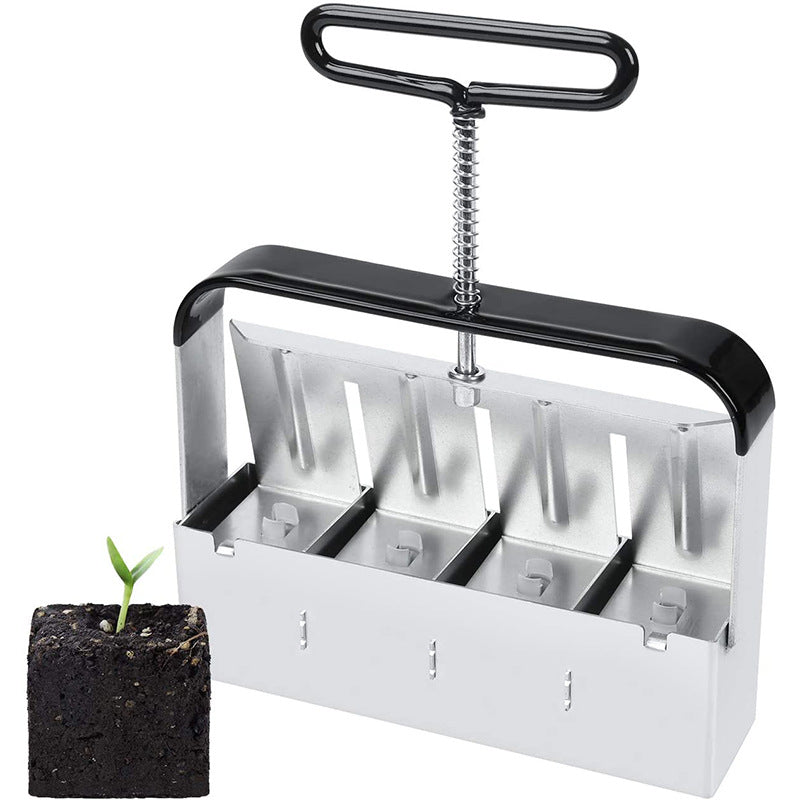 Soil Block Maker Made of Stainless Steel – No Plastic Pots Needed