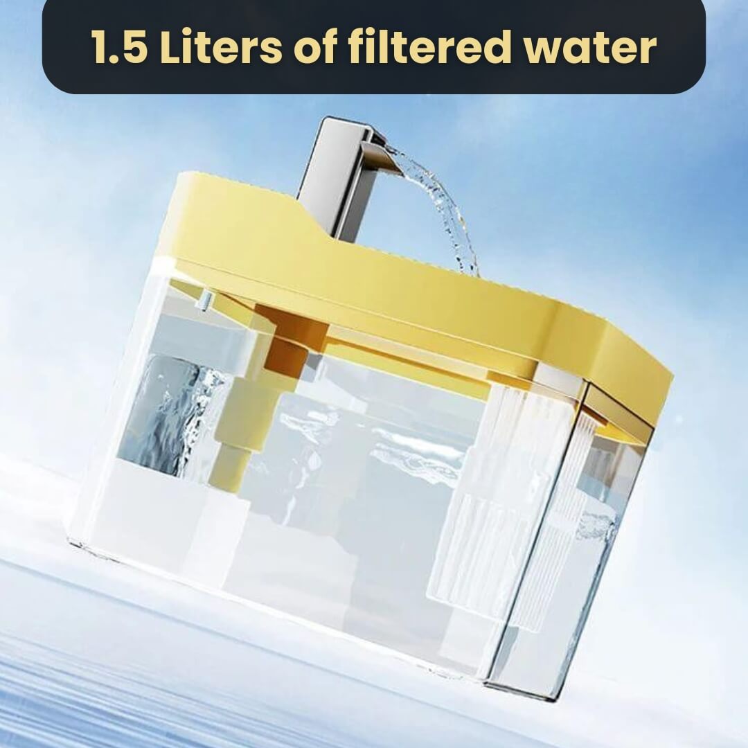 Cat Drinking Fountain 360° with Sensor – 1.5 L Quiet Water Dispenser