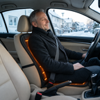 Car heated seat cushion, 12 V – heated back and seat, 2 heat settings, 97 x 48 cm