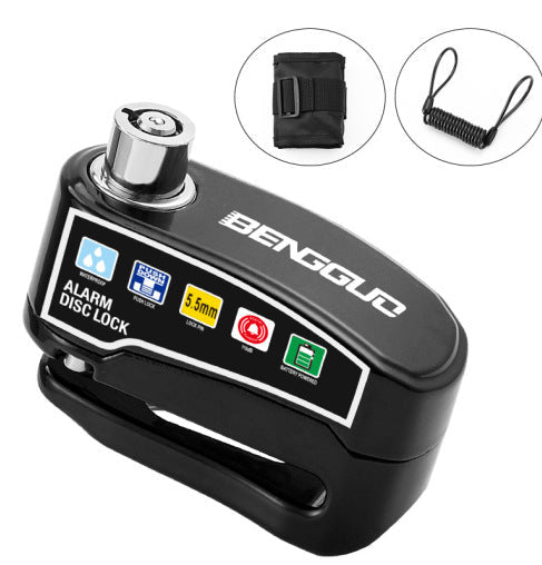Brake disc lock with 110 dB alarm – theft protection