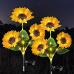 Solar-Sonnenblumenleuchte für Garten und Terrasse