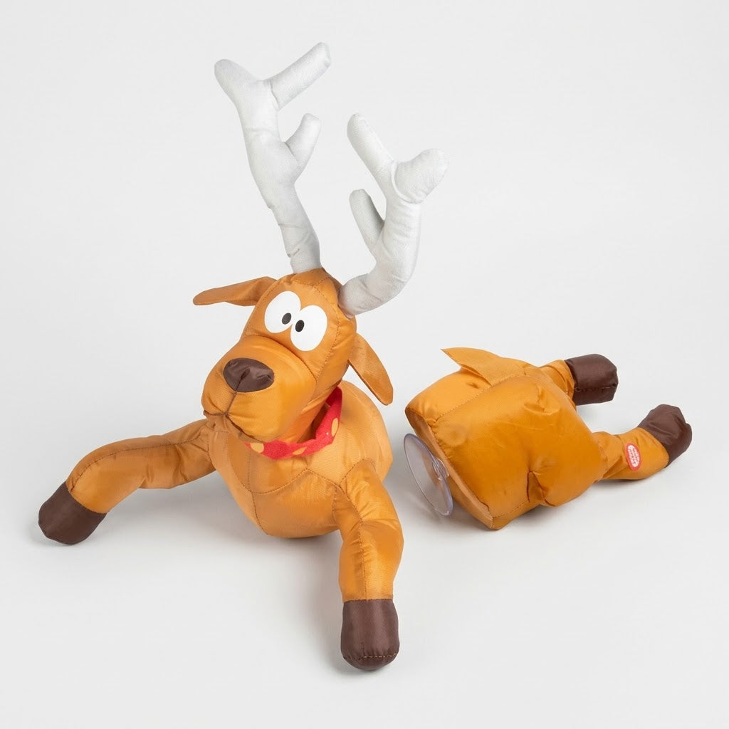 Weihnachtsmann Fensterdeko mit Crash-Effekt, bewegt sich bei Geräuschen