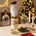 Metal Christmas Figurine Bottle Holder, Table Decoration for Wine Bottles