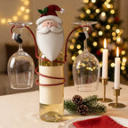Metal Christmas Figurine Bottle Holder, Table Decoration for Wine Bottles
