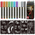 Temporäre Tattoo-Marker Set – 10 Farben mit Pinselspitze -   Mivoza Deutschland