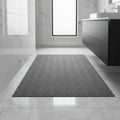 Absorbent doormat with geometric pattern