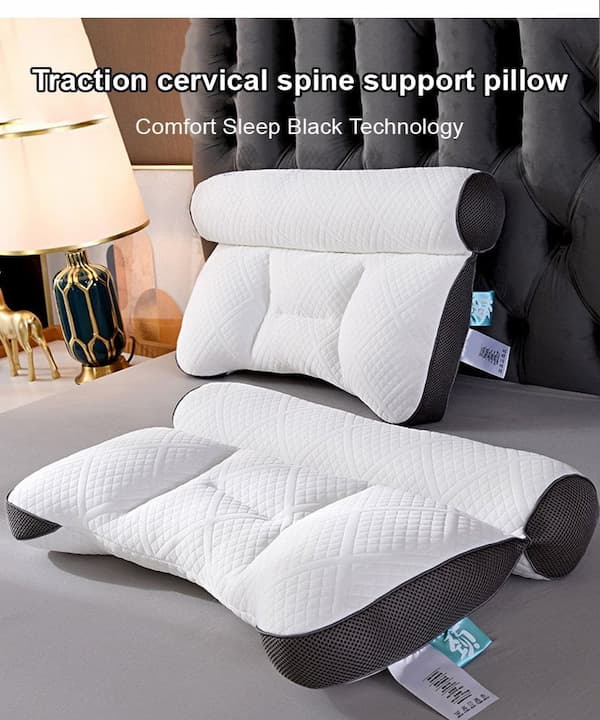 Nackenstützkissen Memory-Foam mit Wirbelsäulenausrichtung