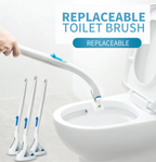 Toilet brush with replaceable fleece pads – hygienic, washable