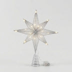 Christbaumspitze Stern mit LED, 33 cm hoch, batteriebetrieben
