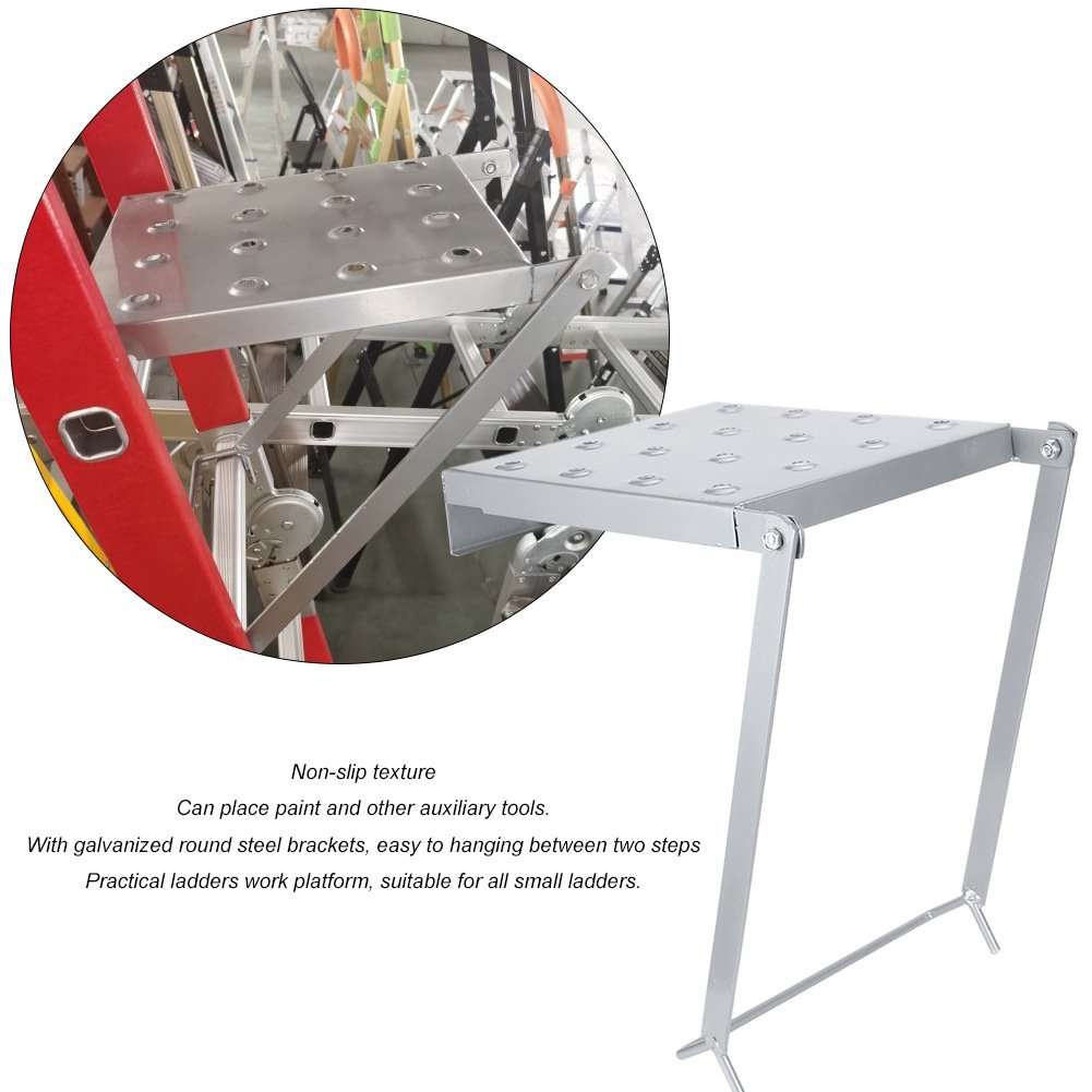 Steel Ladder Platform – Secure Stand on Any Ladder
