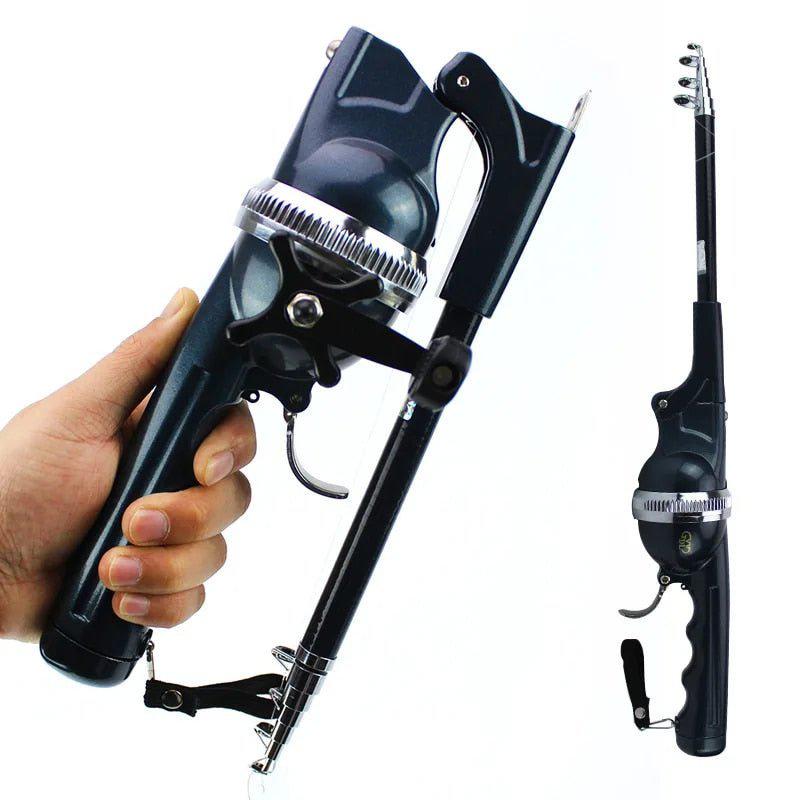 Telescopic fishing rod with integrated reel 134 cm