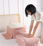 Compression bag for clothing with double zipper