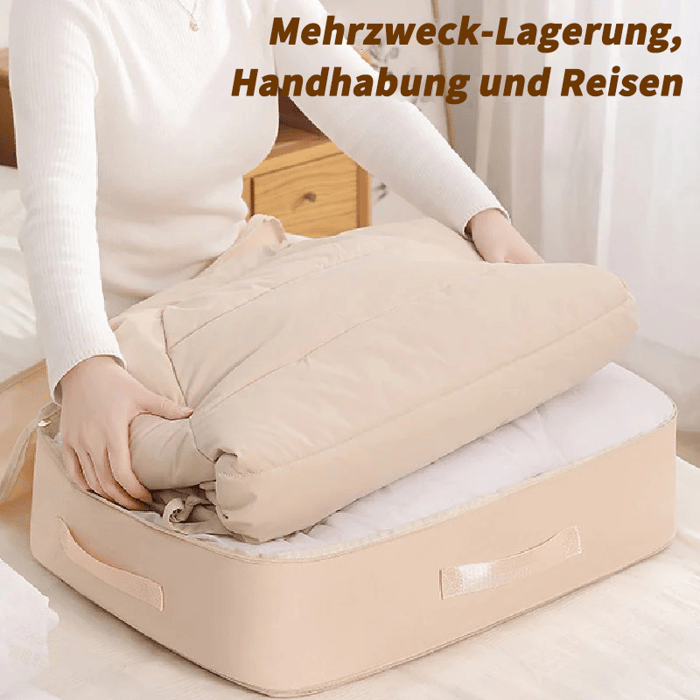 Compression bag for clothing with double zipper