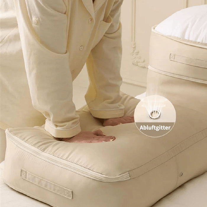 Compression bag for clothing with double zipper