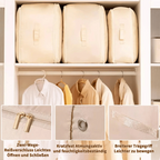 Compression bag for clothing with double zipper