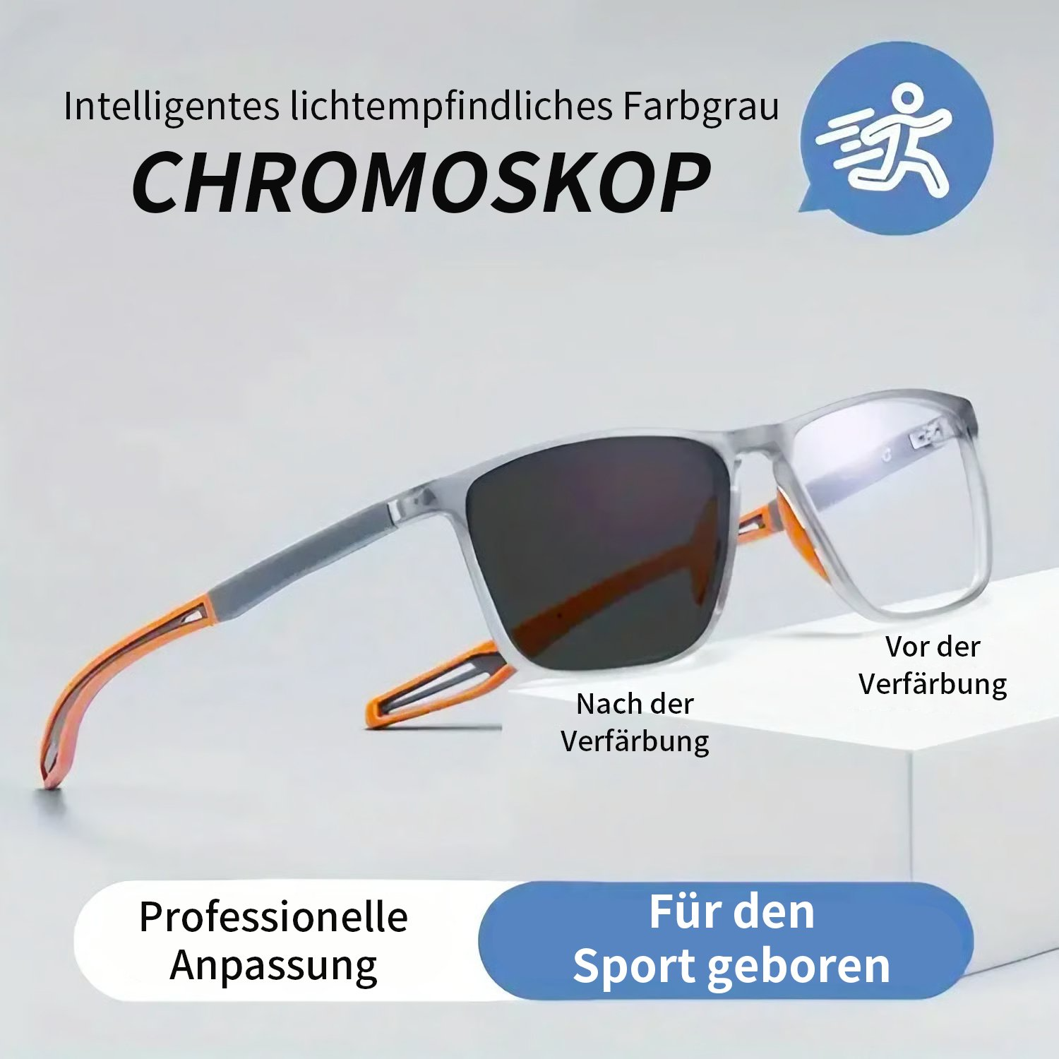 Phototrope Bifokalbrille mit Blaulichtfilter