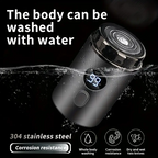 Portable electric shaver with LED display and USB charging
