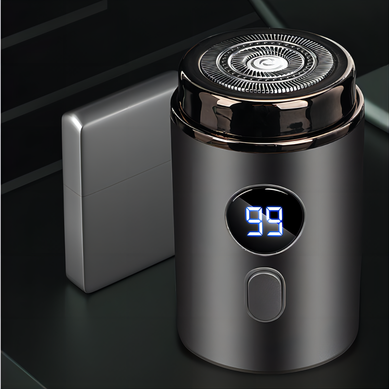 Portable electric shaver with LED display and USB charging