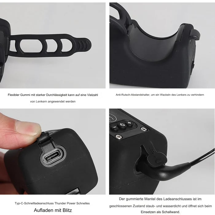 Electronic bicycle horn with LED light 110dB