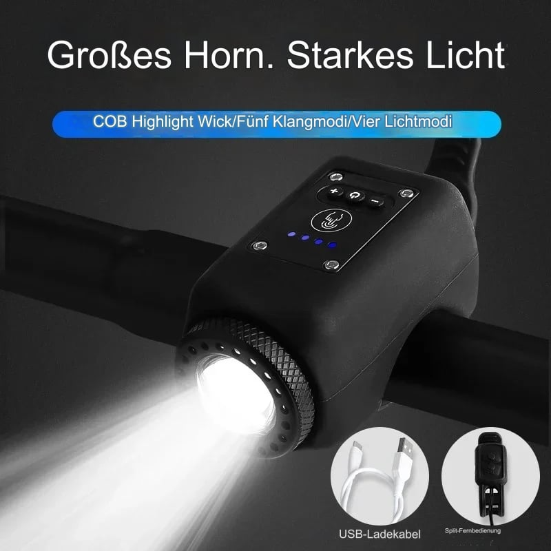 Elektronische Fahrradhupe mit LED-Licht 110dB