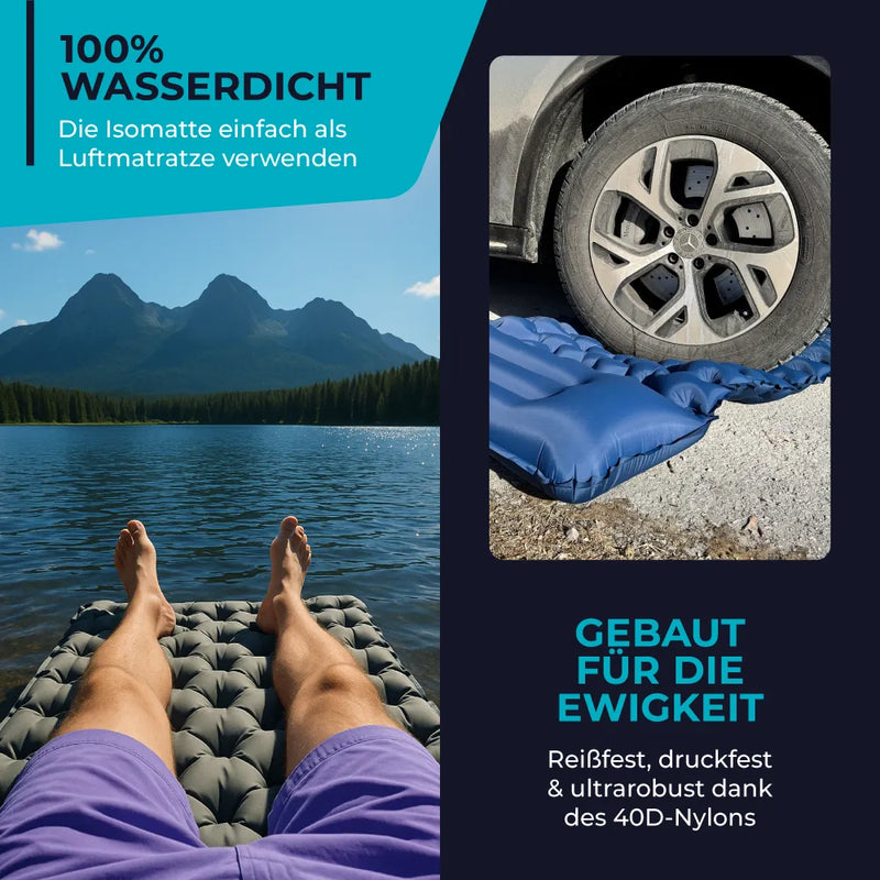 Luftmatratze ultraleicht mit integrierter Pumpe