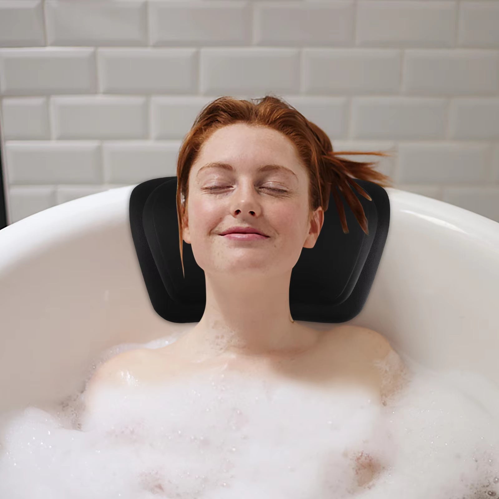 Bathtub pillow with suction cup – pure relaxation, non-slip & waterproof