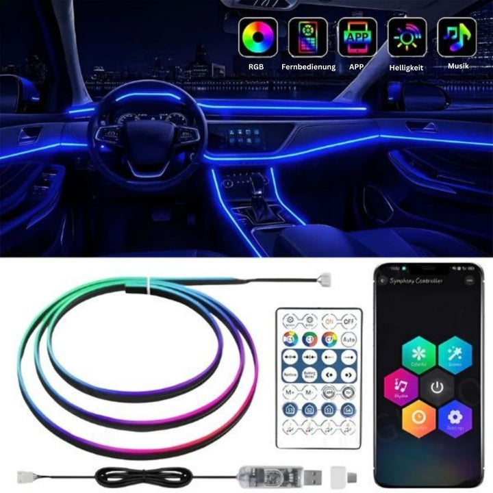 LED-Innenbeleuchtung Auto mit App-Steuerung
