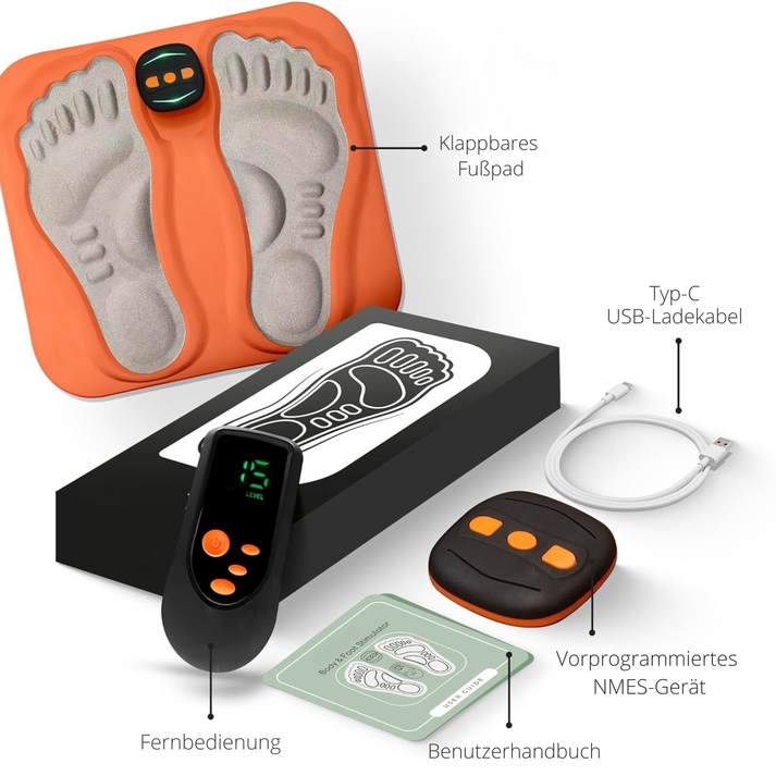 NMES Fußstimulator gegen Neuropathie mit Kupferfasern