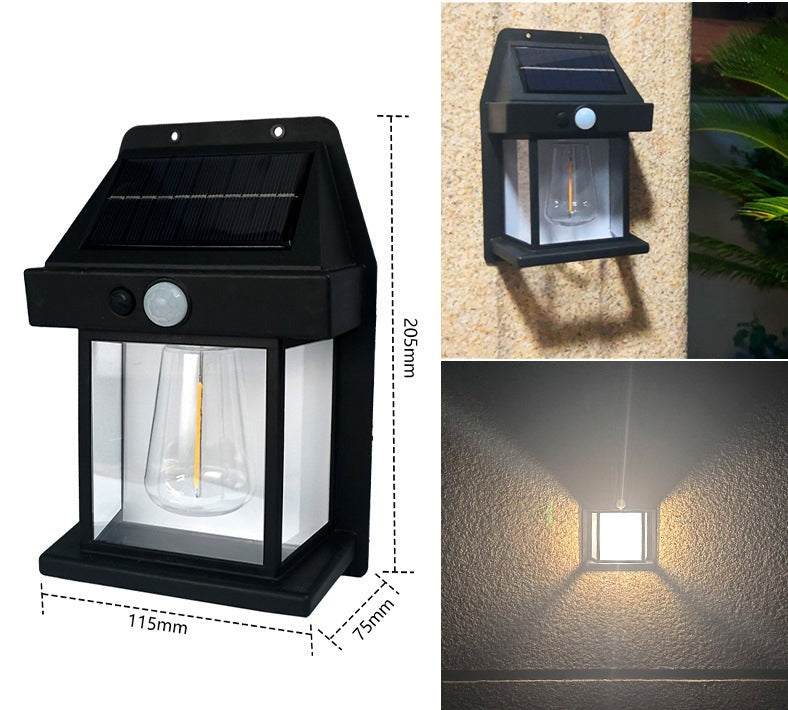 Solar Lantern Wall Light with Motion Sensor – Set of 2