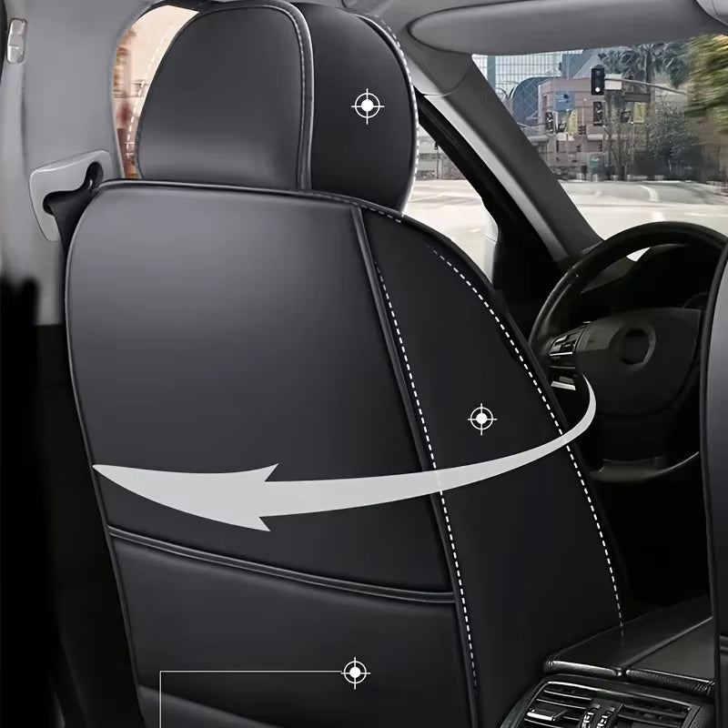 Faux Leather Car Seat Cover — Protects Against Stains, Wear, and Spills