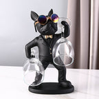 Dog figurine wine glass holder – Decorative table accessory