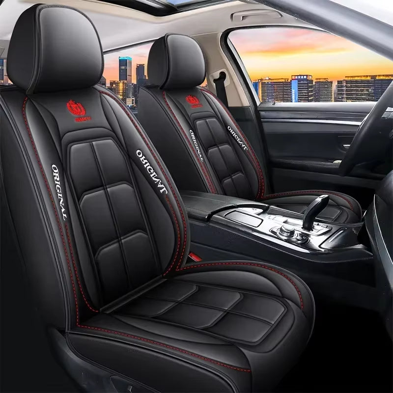 Faux Leather Car Seat Cover — Protects Against Stains, Wear, and Spills