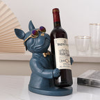 Dog figurine wine glass holder – Decorative table accessory