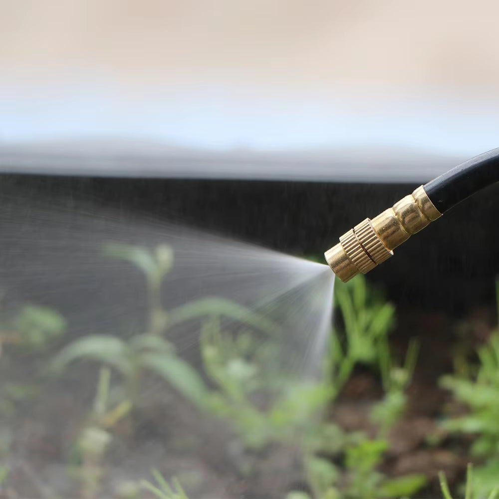 Garten-Vernebelungssystem 20 m – Bewässerung & Kühlung mit 20 Messingdüsen