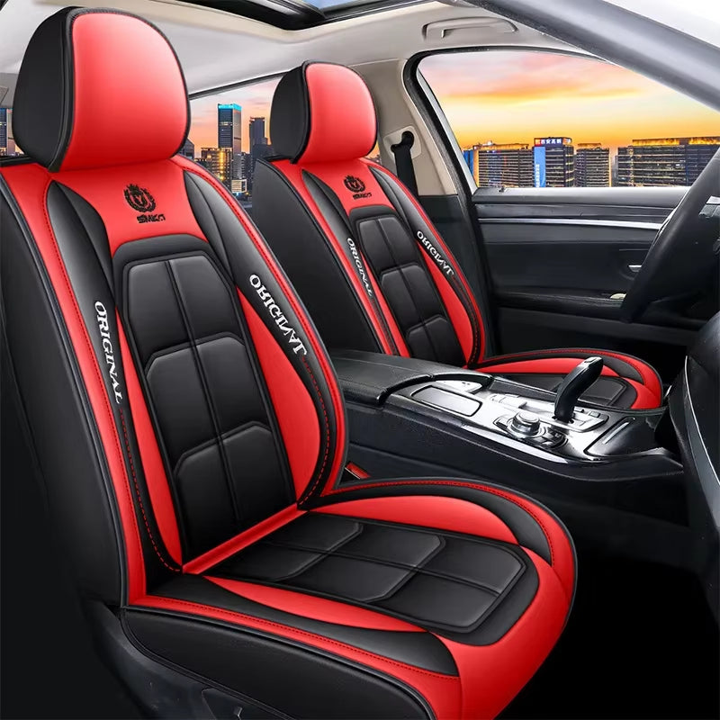 Faux Leather Car Seat Cover — Protects Against Stains, Wear, and Spills