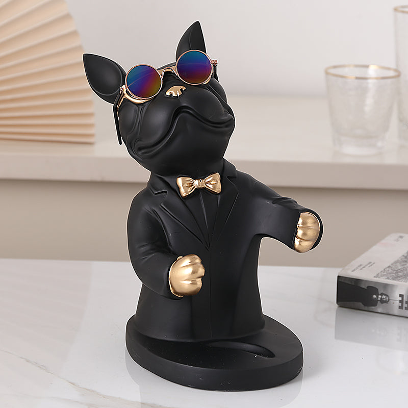 Dog figurine wine glass holder – Decorative table accessory