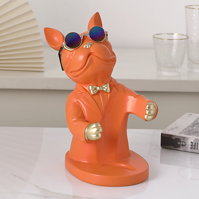Dog figurine wine glass holder – Decorative table accessory