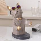 Dog figurine wine glass holder – Decorative table accessory