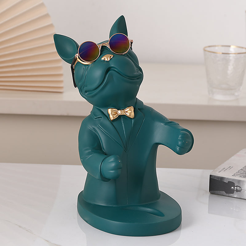 Dog figurine wine glass holder – Decorative table accessory