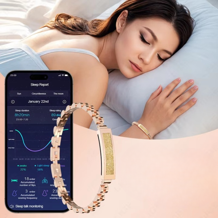 Smartes Edelstahl-Kettenarmband — Fitness-Tracker im Schmuckdesign