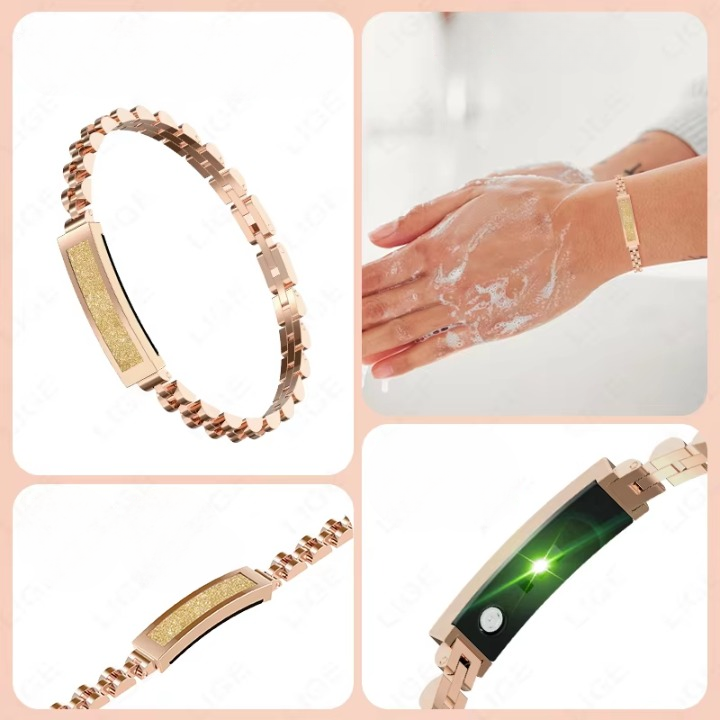 Smartes Edelstahl-Kettenarmband — Fitness-Tracker im Schmuckdesign