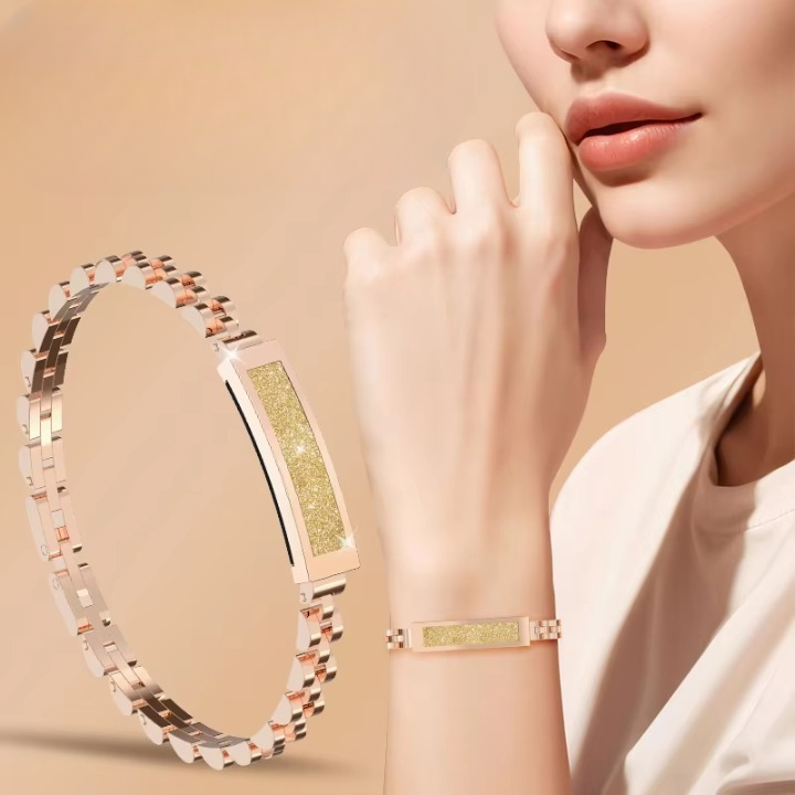 Smartes Edelstahl-Kettenarmband — Fitness-Tracker im Schmuckdesign
