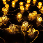 Solar String Lights Moroccan 12m – 100 LED Balls, Warm White, Waterproof