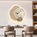 Mond-Wanduhr Minimalistisch – organische Form, 4 Designs, mit oder ohne Beleuchtung