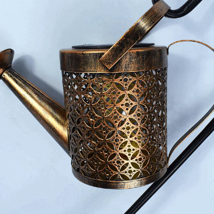 Solar Garden Lamp with Rain Sound – Watering Can Design